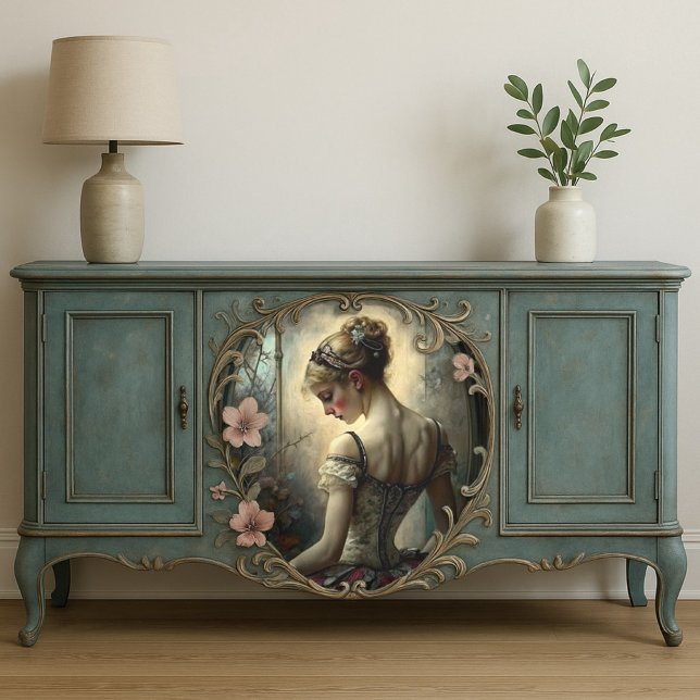 Papel De Seda Vintage Rosa Ballerina Art Decoupage (Criador carregado)