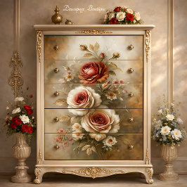 Papel De Seda Vintage Rosa Charm Decoupage