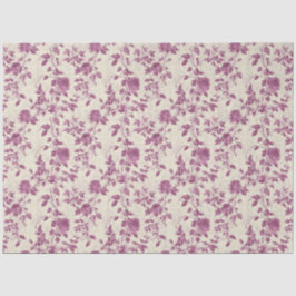 Papel De Seda Vintage Rosa Floral Chinoiserie