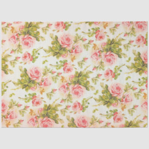 Papel De Seda Vintage Rosa Modern Popular Floral