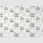 Papel De Seda Vintage Rustic Christmas Pine cones<br><div class="desc">Nesta temporada de festas nós trazemos a magia aconchegante do inverno com este lindamente lençol no estilo escandinavo. Cones de pinheiro aquoso,  pinhões,  arcos e flocos de neve,  elementos eternos de uma terra maravilhosa de inverno antiga. Perfeito por adicionar um toque de elegância rústica aos presentes de férias.</div>