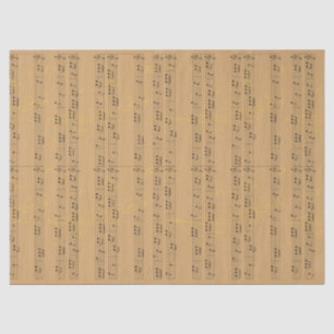 Papel De Seda Vintage Rustic Music Sheet
