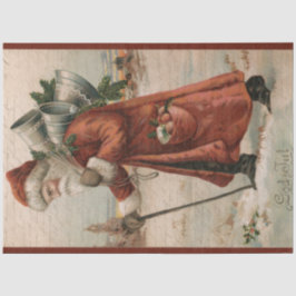 Papel De Seda Vintage Santa Claus Pai Natal Decoupage
