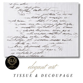 Papel De Seda Vintage Script Letter Decoupage 