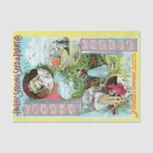 Papel De Seda Vintage Seed Catalog Pacífico Forte Semente e Plan