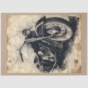 Papel De Seda Vintage Série Motocicleta Design nº 4