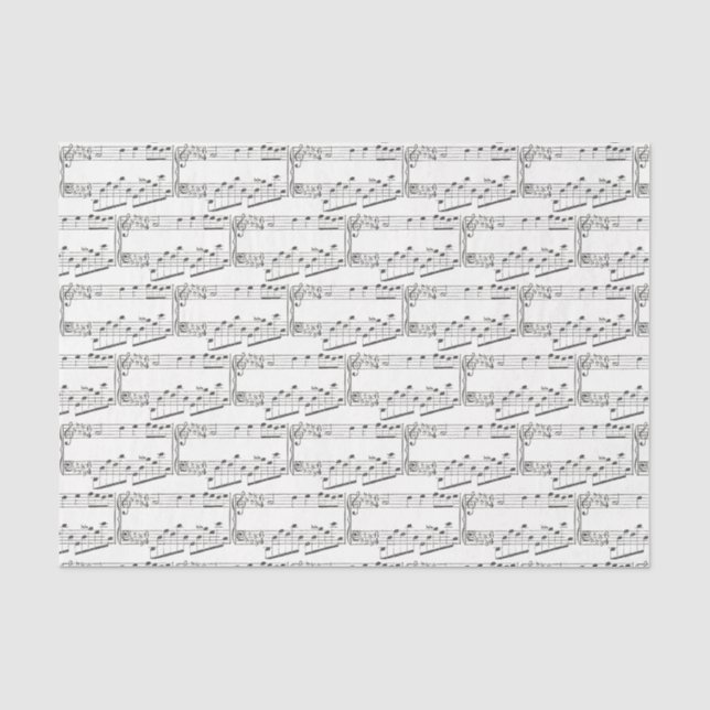 Papel De Seda Vintage Sheet Music Chopin Tissue Paper (Frente )