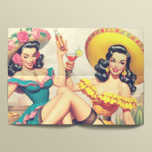 Papel De Seda Vintage Sombrero Girls