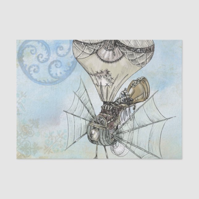 Papel De Seda Vintage Steampunk (Frente )