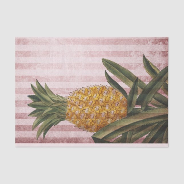 Papel De Seda Vintage Stripes Pineapple (Frente )