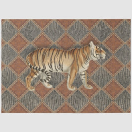 Papel De Seda Vintage Tiger Leather Cobra Skype Black Decoupage