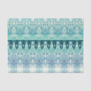 Papel De Seda Vintage Tribal Patterno Teal Verde Touro Branco