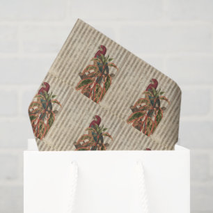 Papel De Seda Vintage Tropical Parrot