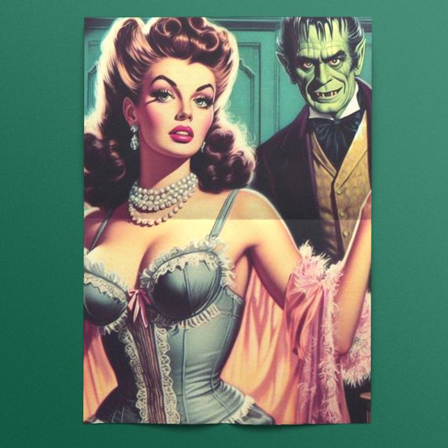 Papel De Seda Vintage Vampire Girl (Criador carregado)