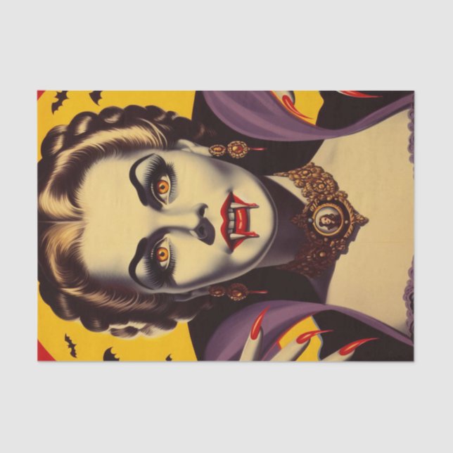 Papel De Seda Vintage Vampire Woman (Frente )