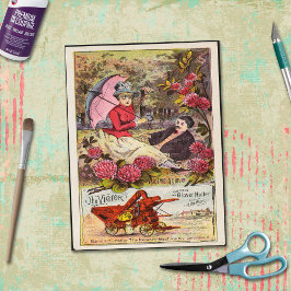 Papel De Seda Vintage Victor Clover Machine Advertisement