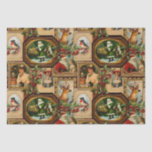Papel De Seda Vintage Victorian Christmas Frame Collage<br><div class="desc">Este papel de embrulho de Natal inspirado na safra apresenta uma colagem de imagens enquadradas, cada uma exibindo uma cena de feriado diferente. Há uma menina doce com um guarda-chuva, uma rena majestosa, um retrato de uma mulher, e até mesmo um vislumbre de Papai Noel. O papel é enfeitado com...</div>