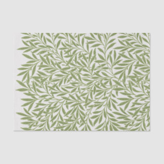 Papel De Seda Vintage Victorian Willow Leaves por William Morris