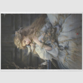 Papel De Seda Vintage, Vitoriana, com Dissociação de Aves