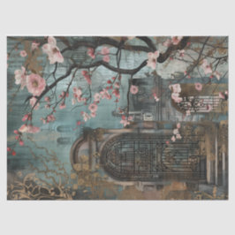 Papel De Seda Vintage, Vitoriana, Descamação de Cereja da Porta