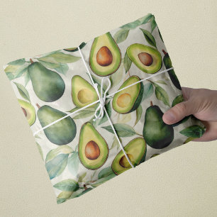 Papel De Seda Vintage Watercolor Avocado