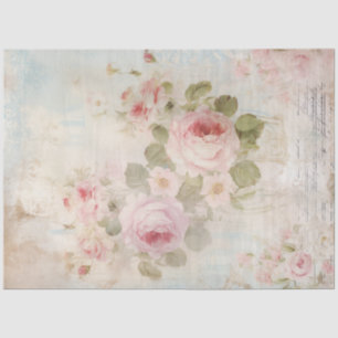 Papel De Seda Vintage watercolor blusa rosa francês efemera