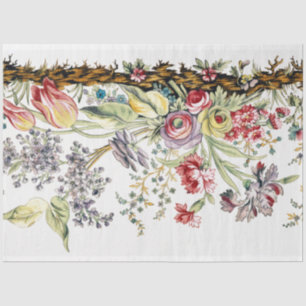 Papel De Seda Vintage Watercolor Floral