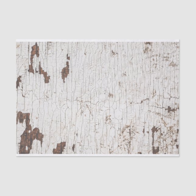 Papel De Seda Vintage White Painted Wood (Frente )