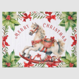 Papel De Seda Vintage White Rocking Horse