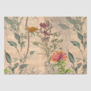 Papel De Seda Vintage Wildflower Pattern