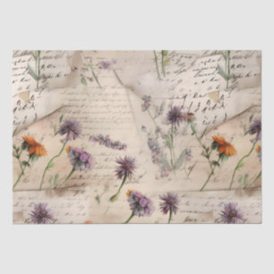 Papel De Seda Vintage Wildflower Pattern