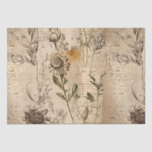 Papel De Seda Vintage Wildflower Pattern