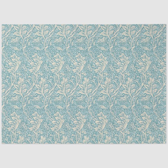 Papel De Seda Vintage William Morris Arcadia Floral Sem Costura (Frente )