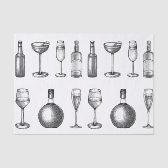 Papel De Seda Vintage Wine (Frente )