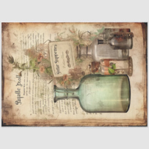 Papel De Seda Vintage Witch Potion Design, Série 10
