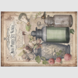 Papel De Seda Vintage Witch Potion Design, Série 11