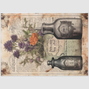 Papel De Seda Vintage Witch Potion Design, Série 12