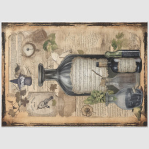 Papel De Seda Vintage Witch Potion Design, Série 14