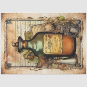 Papel De Seda Vintage Witch Potion Design, Série 6