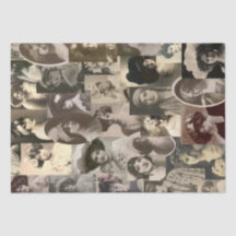Vintage Women Photo Collage Chique Decoupage