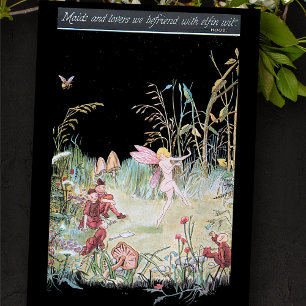 Papel De Seda Vintage Woodland Fairies e Elves