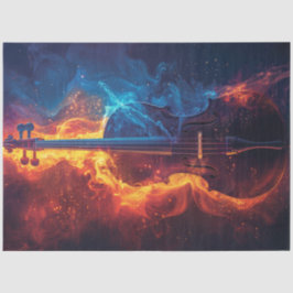 Papel De Seda Violência de Incêndio Vibrante de Desacoplamento