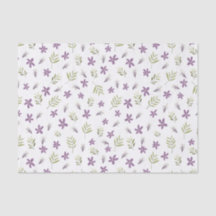 Papel de seda Violetas y flores silvestres