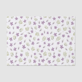 Papel de seda Violetas y flores silvestres