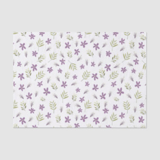Papel de seda Violetas y flores silvestres