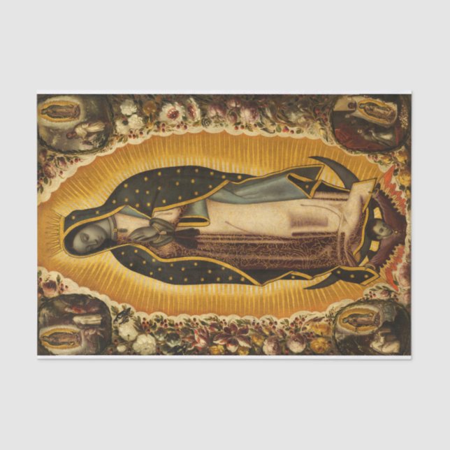 Papel De Seda Virgem de Guadalupe por Manuel de Arellano (Frente )