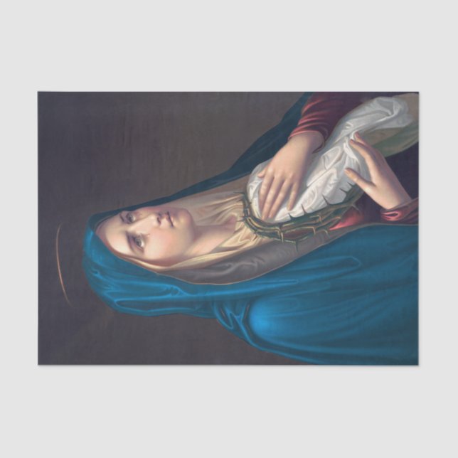 Papel De Seda Virgem Maria chorando, E. Steinmann (Frente )