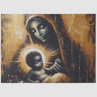 Papel De Seda Virgem Maria com Menino