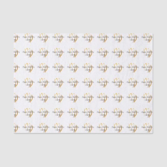 Papel De Seda Virgo Birthday (Frente )