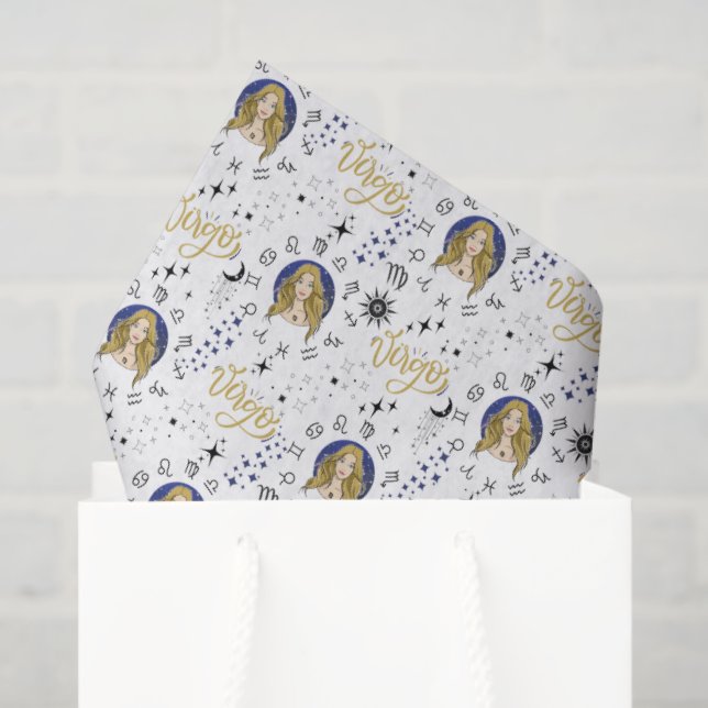 Papel De Seda Virgo Zodiac Tissue Paper (Sacola de presentes)